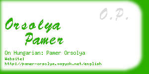 orsolya pamer business card